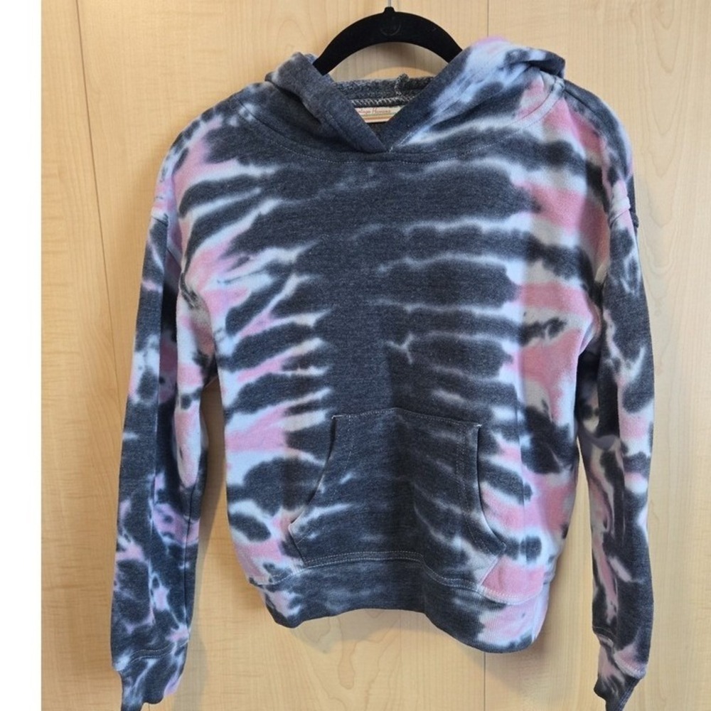 Vintage Havana Kids‎ Tie Dye Hoodie Grey Pink White Pullover Size L 14
